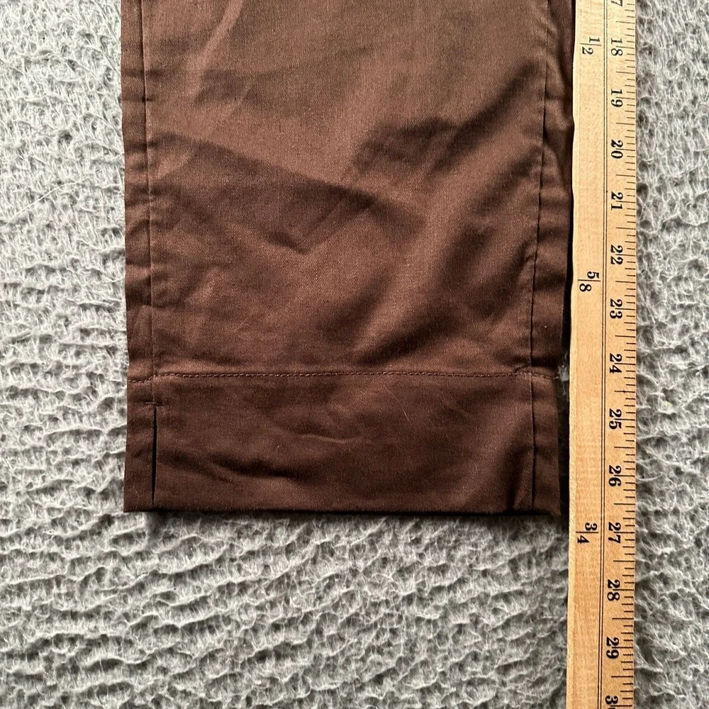 Banana Republic Pants‎ Womens M Tapered High-Rise Linen Blend Ankle Brown Casual